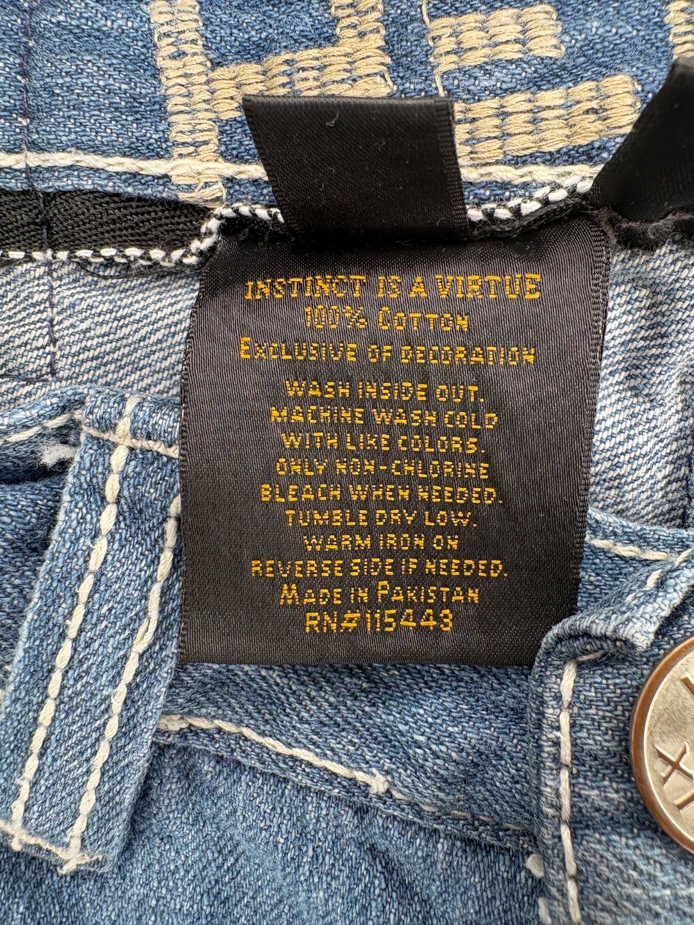 Vintage Y2K Helix Men’s Light Blue Relaxed Straight Jeans - Picture 8 of 8